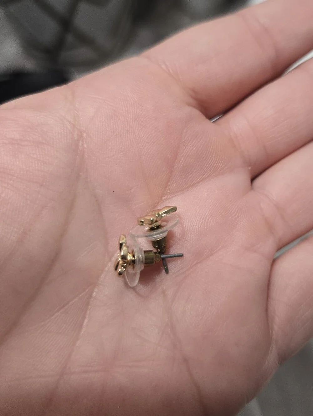 Women's Butterfly Small Gold Tone Stud Earrings